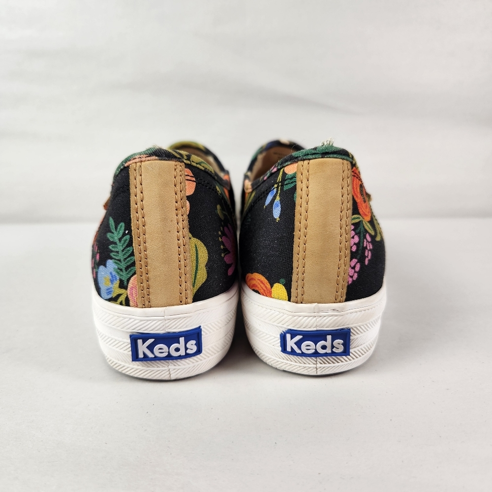 Keds x Paper Riffle Co Floral Slip On Shoes in Size 9 - Picture 4 of 10